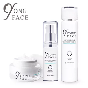 【YONG FACE 雅菲思】涵氧賦活修復套組(新膚露130ml+精華液30ml+活乳霜30ml)