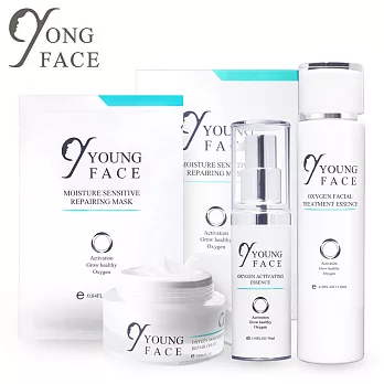 【YONG FACE 雅菲思】涵氧賦活四件組(新膚露+精華液+活乳霜+修護面膜)