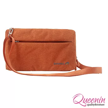 DF Queenin日韓 - 韓版高質感旅行專屬側背包-共4色橘色