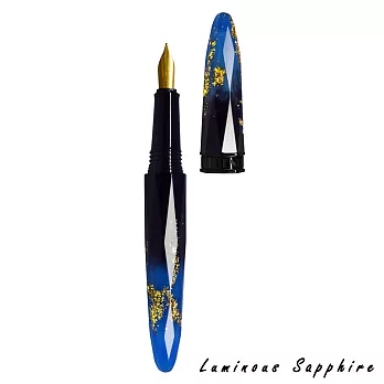 來自俄羅斯手工訂製 BENU PEN 貝妞筆 | Luminous Sapphire-寶石藍筆尖-F