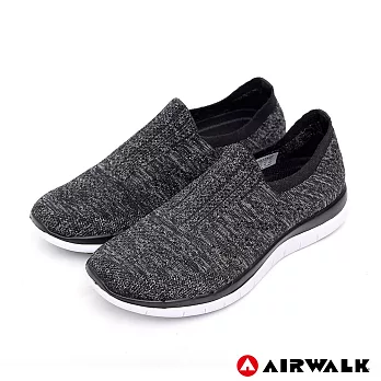 美國AIRWALK(女) - 流線美學編織襪感休閒鞋US5.5黑色