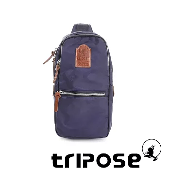 tripose 迷彩系列輕休閒多格層拉鍊單肩包 藍紫色