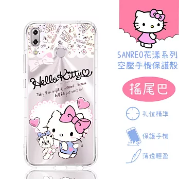 【Hello Kitty】ASUS ZenFone 5Z (ZS620KL) 花漾系列 氣墊空壓 手機殼(搖尾巴)