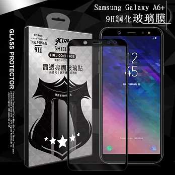 全膠貼合 Samsung Galaxy A6+ / A6 Plus 滿版疏水疏油9H鋼化頂級玻璃膜(黑)