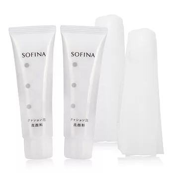 SOFINA 蘇菲娜 彈力泡泡潔顏乳-附專用起泡網(30g)X2