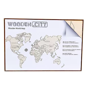 WOODEN.CITY｜World Map 木製拼貼 世界地圖 L size(共三種尺寸)
