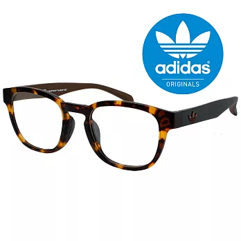 【adidas 愛迪達】三葉草LOGO愛迪達光學眼鏡-琥珀大框(0010-148-009)