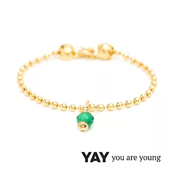 YAY You Are Young 法國品牌 Frida 寶石花束戒指 鍊戒款 綠寶石S