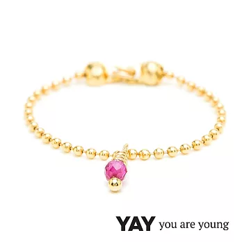 YAY You Are Young 法國品牌 Frida 寶石花束戒指 鍊戒款 紅寶石S