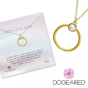 Dogeared Pretty Pearls Ring 珍珠戒指造型金色項鍊 附原廠盒