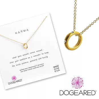 Dogeared Mini Karma 鑲鑽定情戒指造型金色項鍊 迷你款 附原廠盒