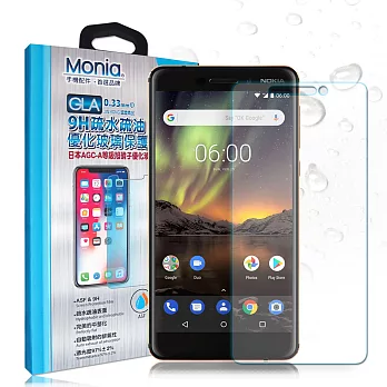 MONIA Nokia 6(2018) / Nokia 6.1 日本頂級疏水疏油9H鋼化玻璃膜 玻璃保護貼(非滿版)