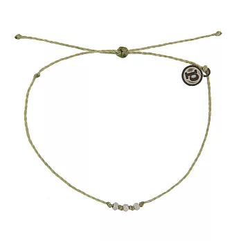 Pura Vida 美國手工 3Bead銀玲瓏系列 草綠色臘線衝浪手鍊手環