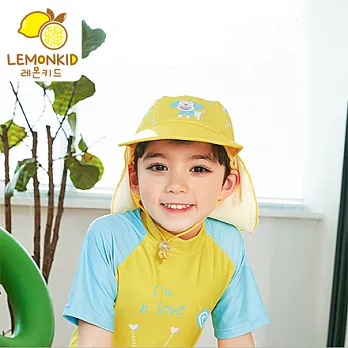 四色鴨舌帽型動物防曬泳帽黃色小狗 (帽圍50