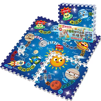 LOG樂格 環保幼兒遊戲巧拼墊 -星際漫遊 (60X60cmX厚2cmX4片) 拼接墊/爬行墊