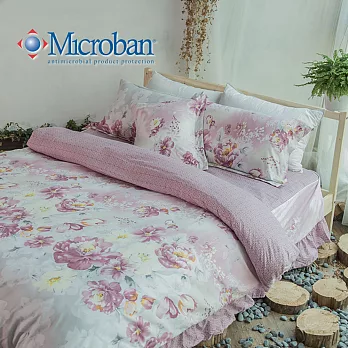 Microban《輕流華姿》美國抗菌雙人五件式舖棉兩用被床罩組