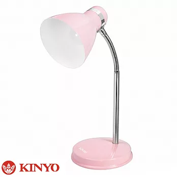 【KINYO】E27高亮度金屬檯燈(PLED-422)粉