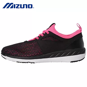 MIZUNO 美津濃 WAVE Tx Walk 寬楦 女健走鞋 B1GF184409JP22.5黑粉