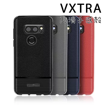 VXTRA for LG V30S ThinQ防滑手感皮紋 軟性手機殼驚艷紅