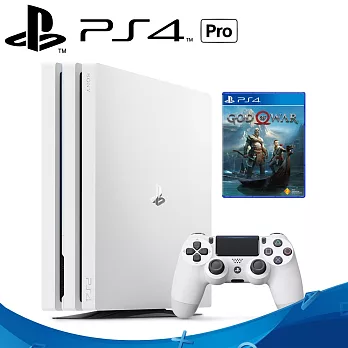 SONY PS4 Pro主機 CUH-7117系列1TB-冰河白+戰神 God of War-中文版