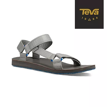 TEVA 美國 男 Original Universal Moto 金屬扣環皮革涼鞋-US7鴿子灰