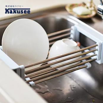 【日本Kakusee料理道具】伸縮式廚房水槽置物架
