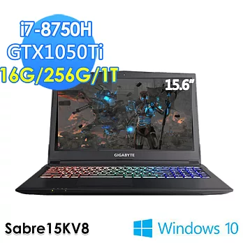 GIGABYTE技嘉 Sabre15KV8 15.6吋 i7-8750H GTX1050Ti WIN10 電競筆電