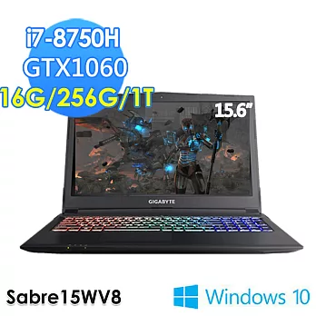 GIGABYTE技嘉 Sabre15WV8 15.6吋 i7-8750H GTX1060 WIN10 電競筆電