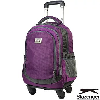 Slazenger 史萊辛格 加大款可拆式拉桿後背包(紫)