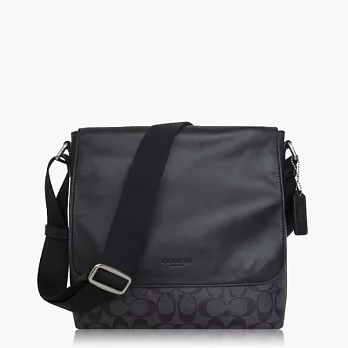 COACH 男仕品味　PVC / 側肩 / 斜肩 / 多功能包_黑色