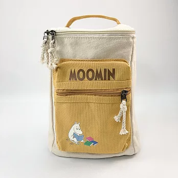 【Moomin】方筒拼色後背包(大黃)