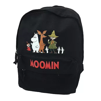 【Moomin】新款拉鍊後背包(黑)
