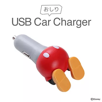 正版迪士尼 誰的屁屁造型 USB車用充電器 手機平板充電器 車充 - 米奇