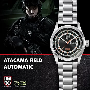 LUMINOX 雷明時ATACAMA FIELD戰場系列自動上鍊機械錶-鋼帶/44mm