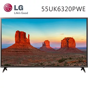 LG樂金 55吋 4K IPS聯網液晶電視(55UK6320PWE)送基本安裝+尚朋堂14吋電風扇