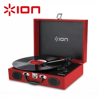 ION Audio Vinyl Transport手提黑膠唱機 - 紅色款(福利品)紅色