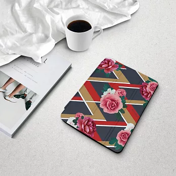 INJOYmall for iPad mini4 系列 Smart cover皮革平板保護套時尚花朵款