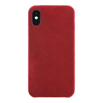POWER SUPPORT iPhone X Ultrasuede Air jacket 麂皮保護殼 (無保貼)紅