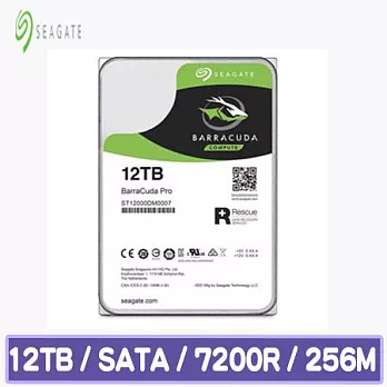 Seagate 希捷 BarraCuda Pro 12TB 3.5吋桌上型硬碟(ST12000DM0007)