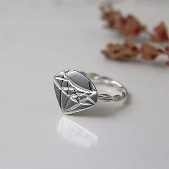 【U】Silver Spring - 妳最珍貴 鑽石純銀戒指