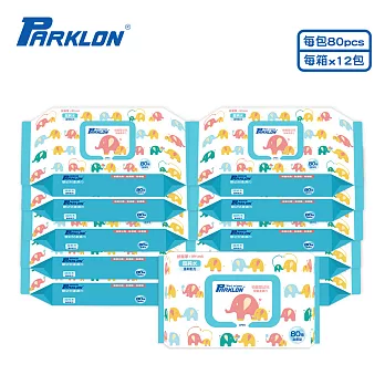 【Parklon】韓國帕龍嬰幼兒柔濕巾 加厚款-箱購(12包 / 80pcs)
