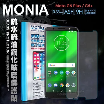 MONIA Moto G6 Plus / G6+ 日本頂級疏水疏油9H鋼化玻璃膜 玻璃保護貼(非滿版)