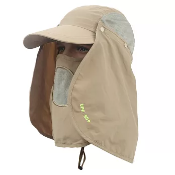 【Xavagear】360度全防護抗UV防曬帽 排汗快乾遮陽帽(多色可選)卡其