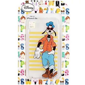 【Disney】iPhone6 /6s 橫條系列 彩繪透明保護軟套高飛