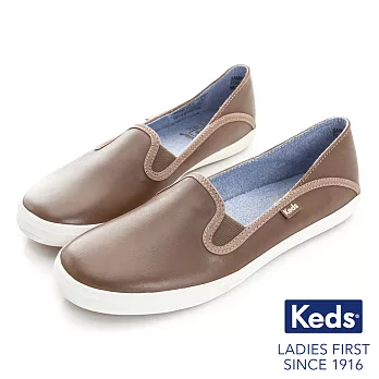 KEDS - CRASHBACK 復古皮革休閒鞋-咖啡色US7咖啡色