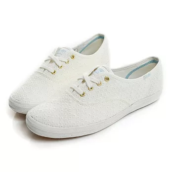 KEDS - CHAMPION 繡花綁帶休閒鞋-白US7.5白