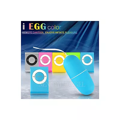 i-EGG-Color 20頻防水靜音遙控跳蛋-藍