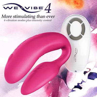 加拿大We Vibe4-維依森林四代(無線遙控座充激情版)雙G點高潮共振器-紅