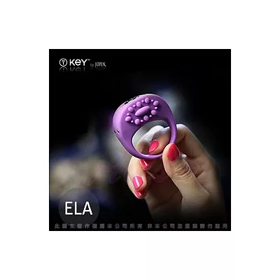 美國KEY Ela 艾拉 5頻男用震動環-紫(磁吸式充電)