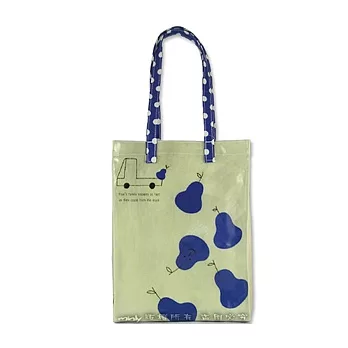 Shinzi Katoh 插畫家PVC防水便利側揹包-藍色西洋梨